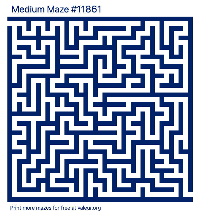Free Printable Medium Maze number 11861