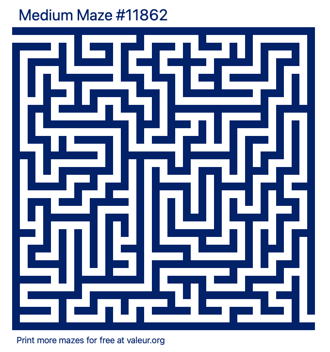 Free Printable Medium Maze number 11862