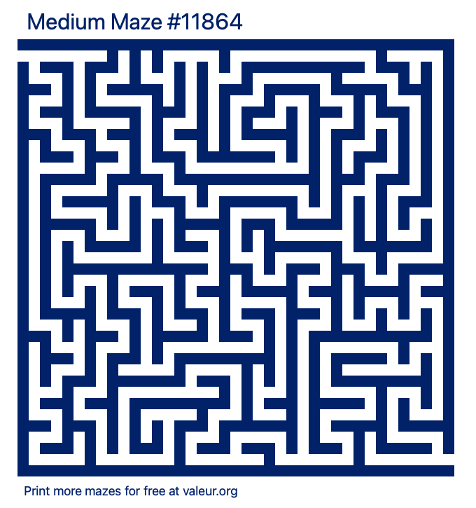 Free Printable Medium Maze number 11864