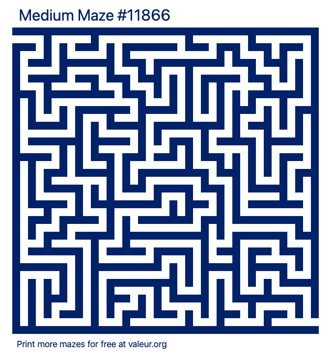 Free Printable Medium Maze number 11866