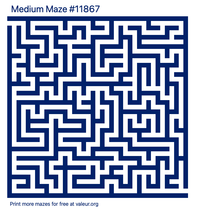 Free Printable Medium Maze number 11867