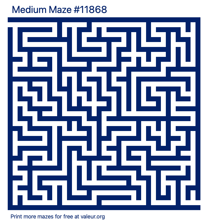 Free Printable Medium Maze number 11868