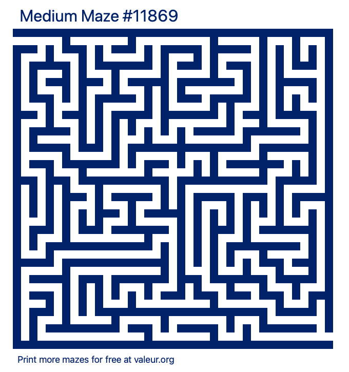 Free Printable Medium Maze number 11869