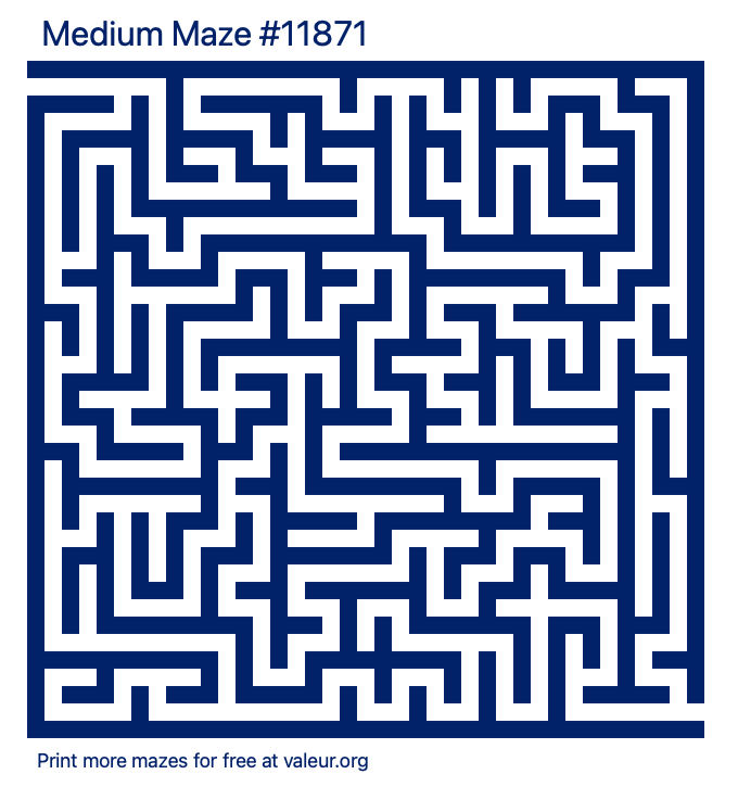 Free Printable Medium Maze number 11871