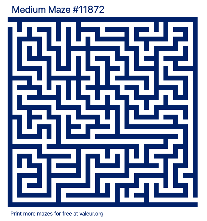 Free Printable Medium Maze number 11872
