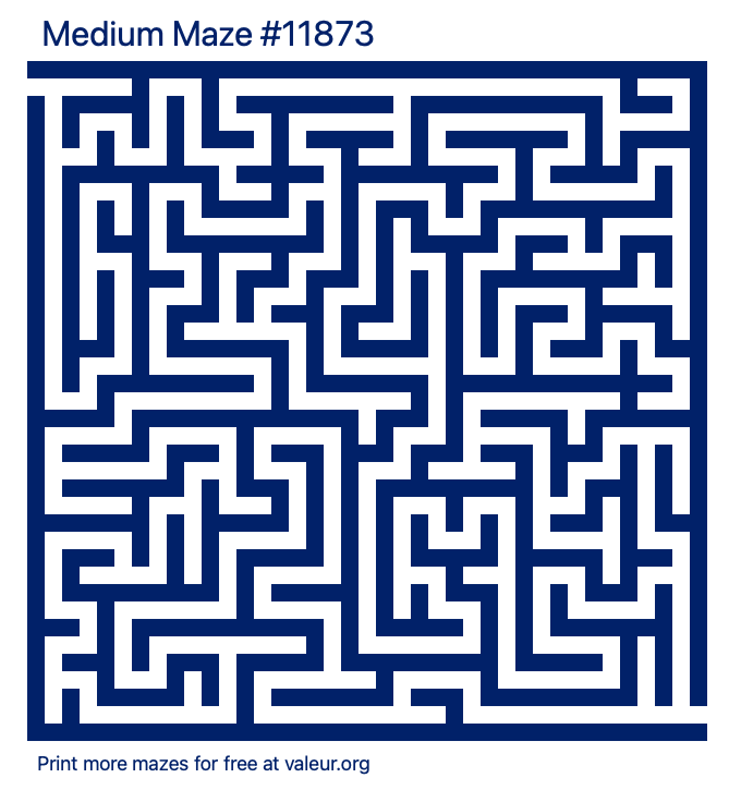 Free Printable Medium Maze number 11873