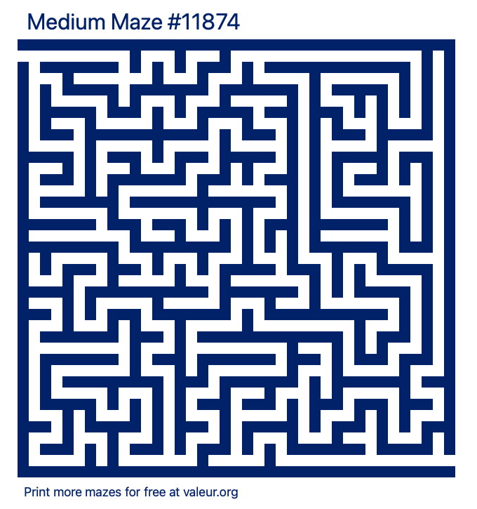 Free Printable Medium Maze number 11874