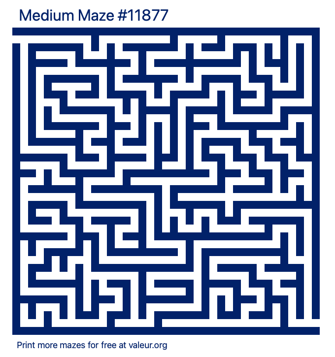 Free Printable Medium Maze number 11877