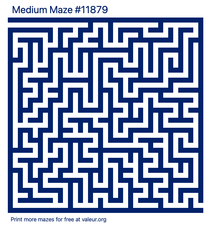 Free Printable Medium Maze number 11879
