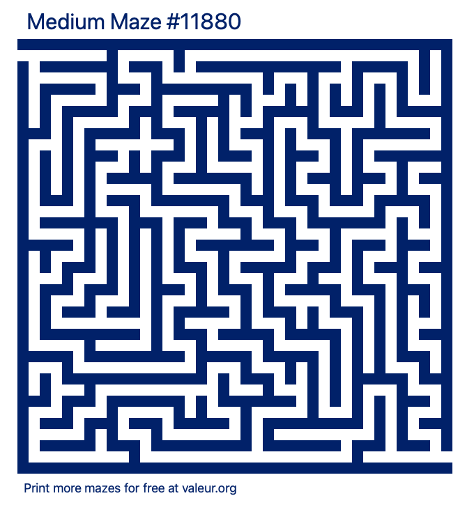 Free Printable Medium Maze number 11880
