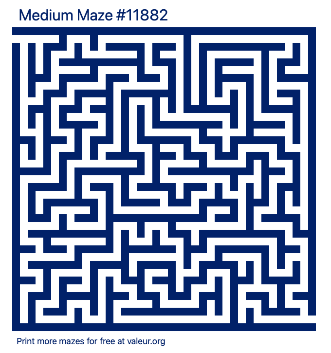 Free Printable Medium Maze number 11882