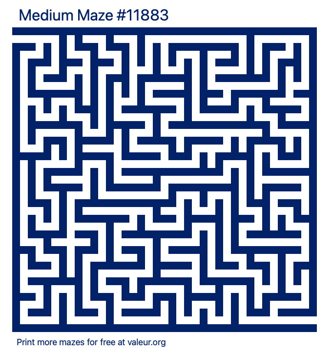 Free Printable Medium Maze number 11883