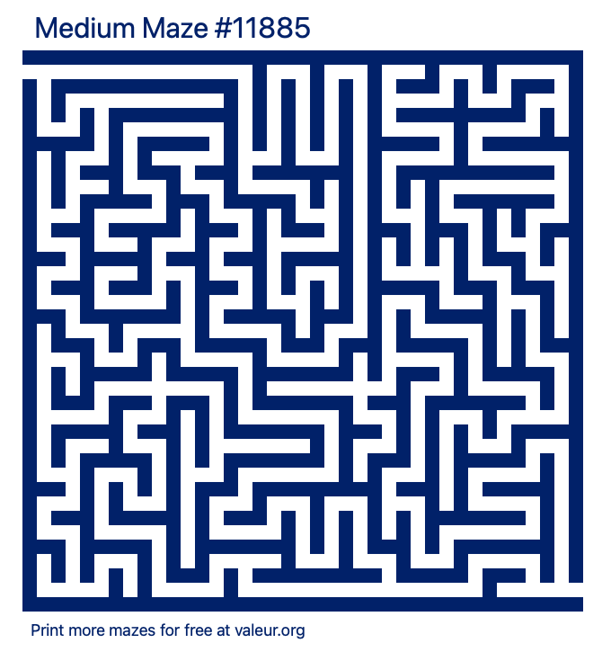 Free Printable Medium Maze number 11885