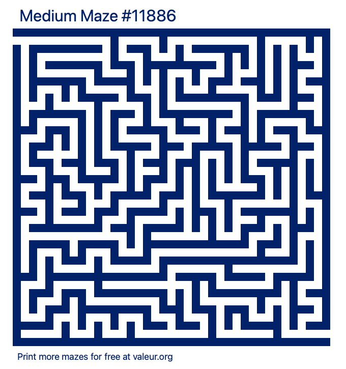 Free Printable Medium Maze number 11886