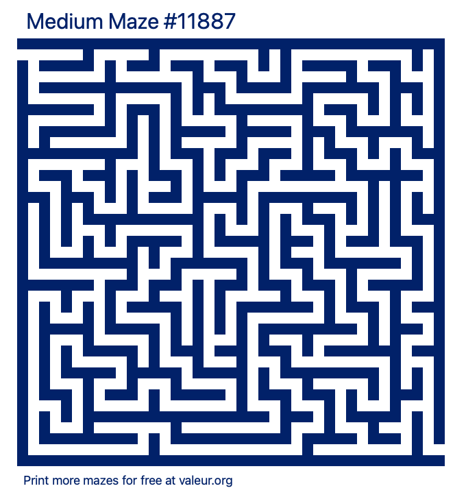 Free Printable Medium Maze number 11887