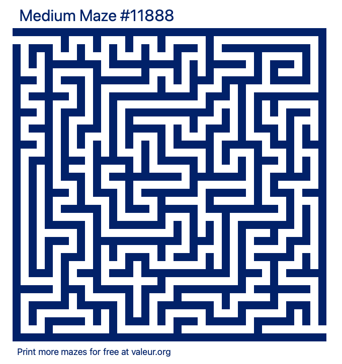 Free Printable Medium Maze number 11888