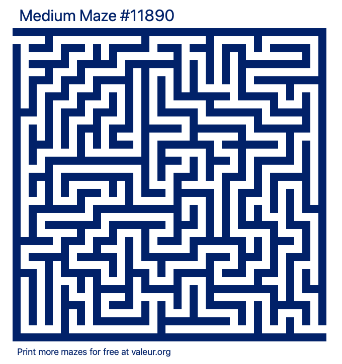 Free Printable Medium Maze number 11890