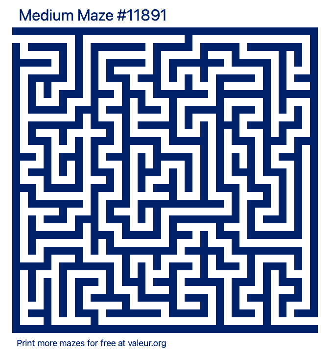 Free Printable Medium Maze number 11891