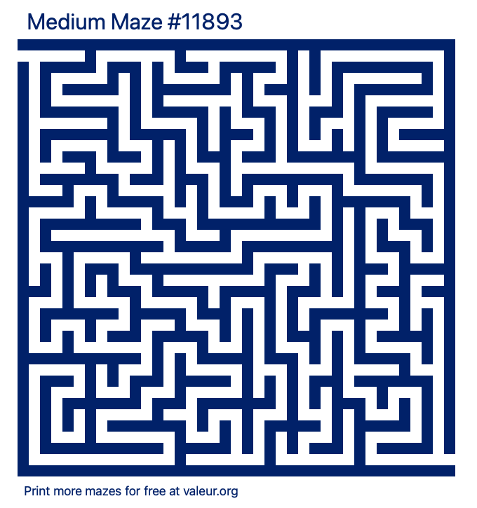 Free Printable Medium Maze number 11893
