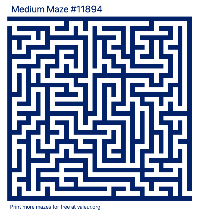 Free Printable Medium Maze number 11894