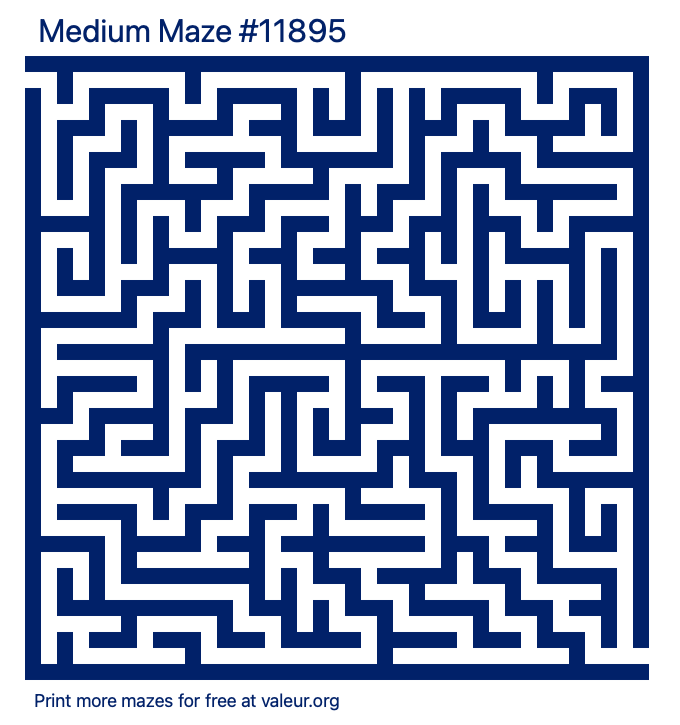 Free Printable Medium Maze number 11895