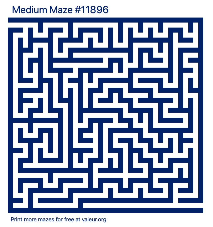 Free Printable Medium Maze number 11896