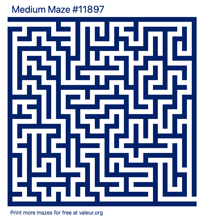 Free Printable Medium Maze number 11897