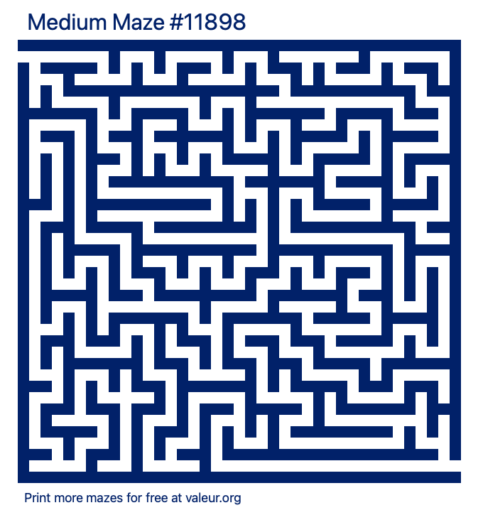 Free Printable Medium Maze number 11898