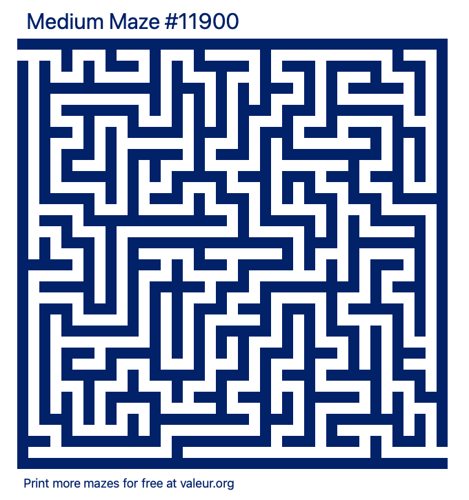 Free Printable Medium Maze number 11900