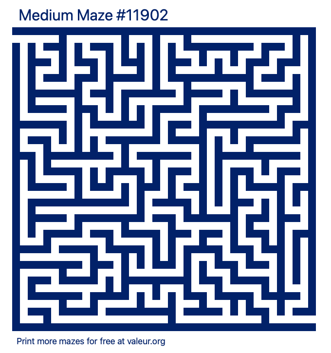 Free Printable Medium Maze number 11902