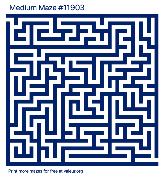 Free Printable Medium Maze number 11903