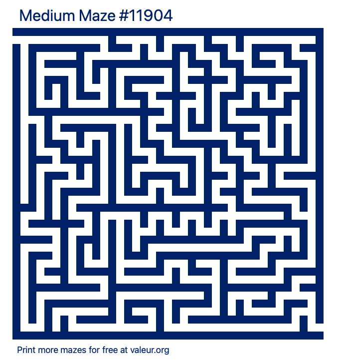 Free Printable Medium Maze number 11904
