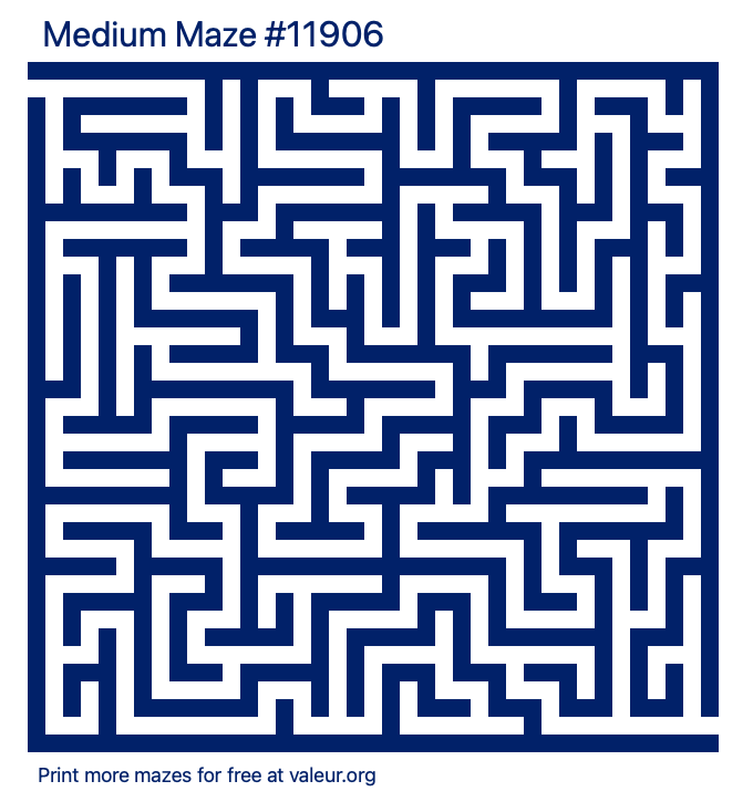 Free Printable Medium Maze number 11906