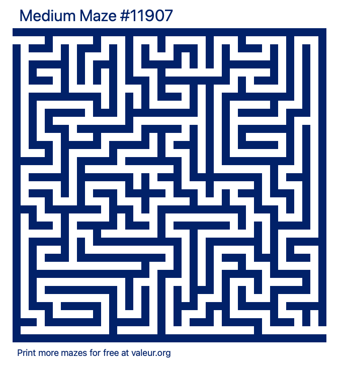 Free Printable Medium Maze number 11907