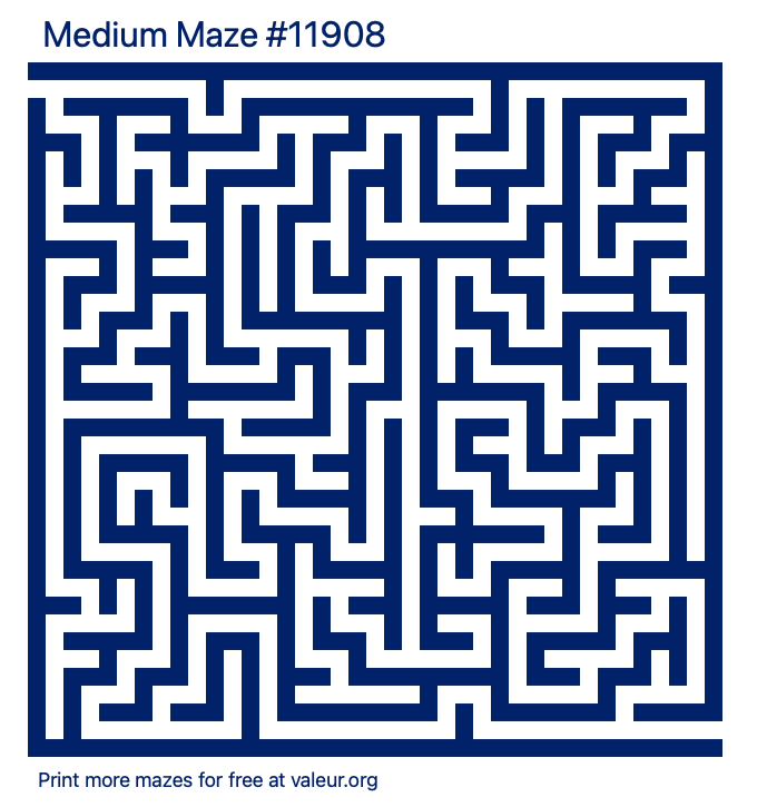 Free Printable Medium Maze number 11908