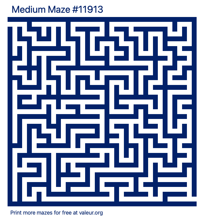 Free Printable Medium Maze number 11913
