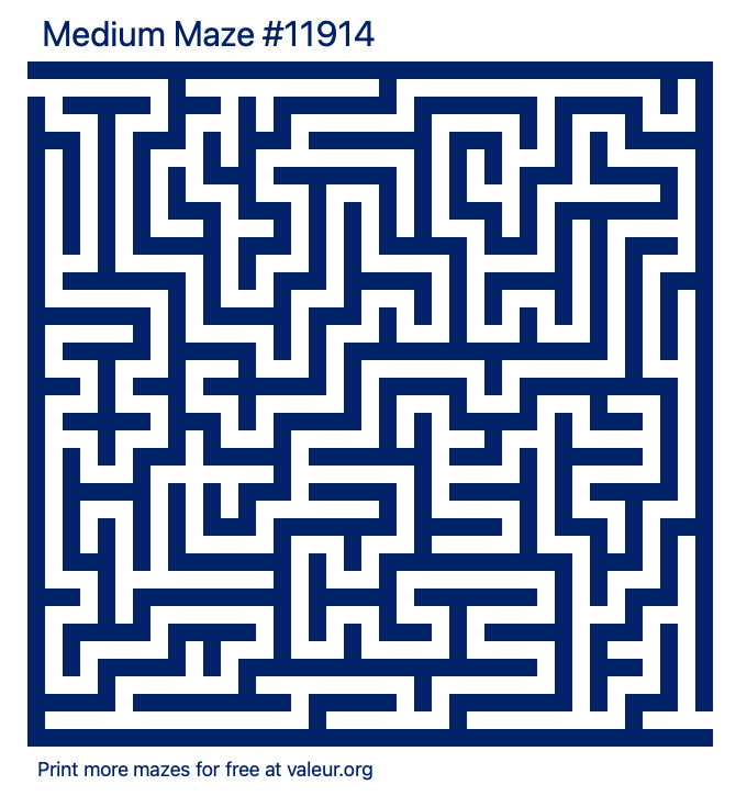 Free Printable Medium Maze number 11914