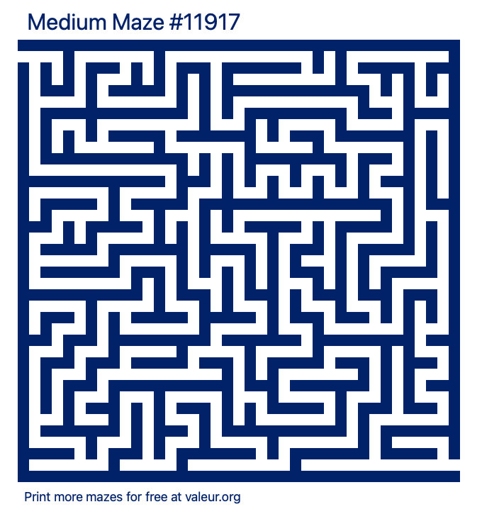 Free Printable Medium Maze number 11917