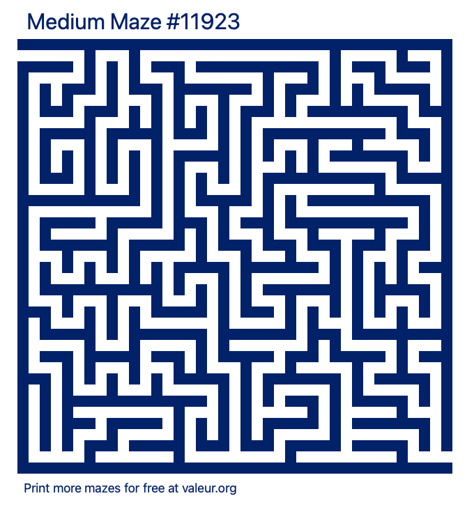 Free Printable Medium Maze number 11923