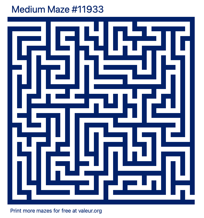 Free Printable Medium Maze number 11933