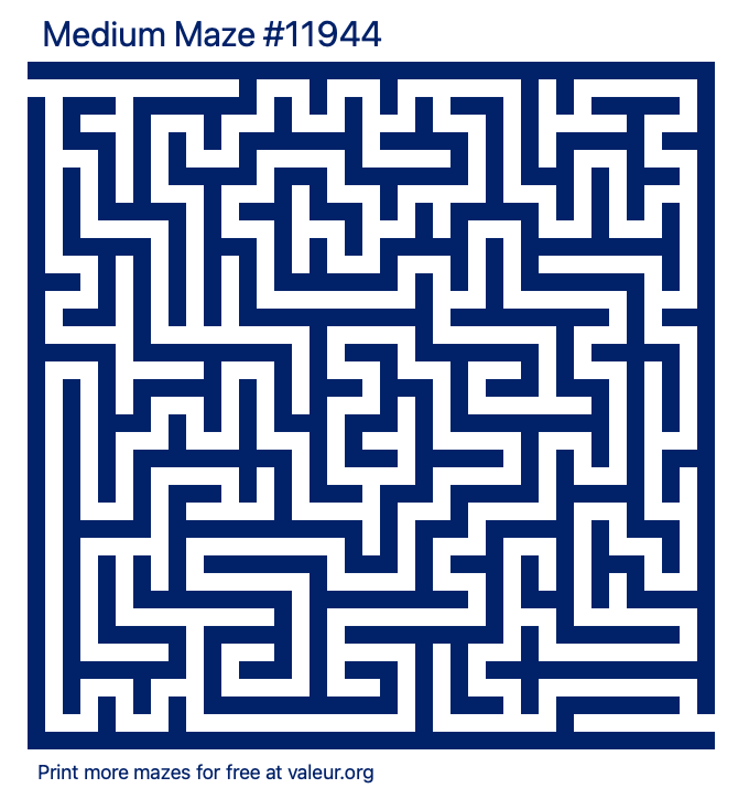 Free Printable Medium Maze number 11944