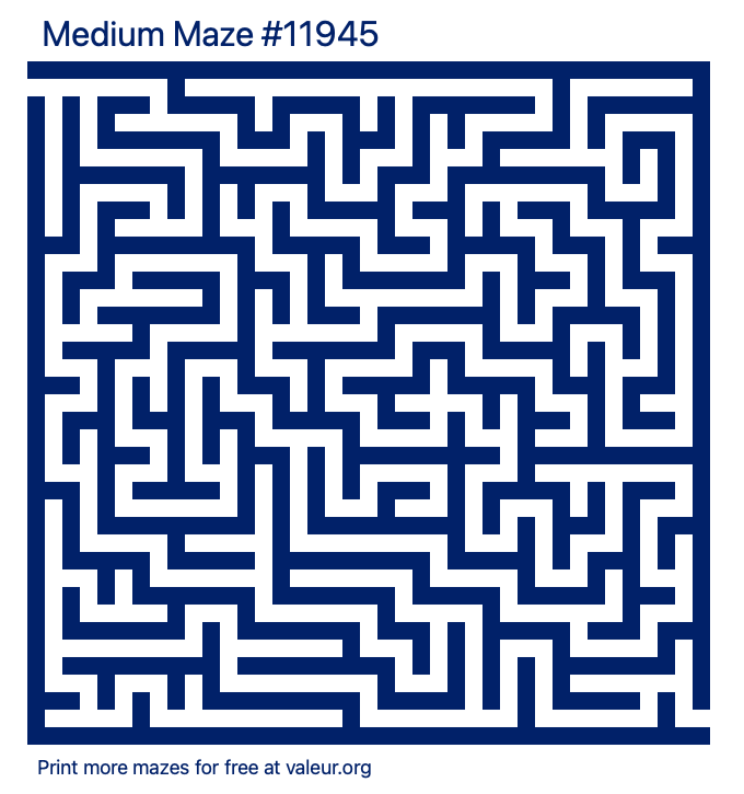 Free Printable Medium Maze number 11945