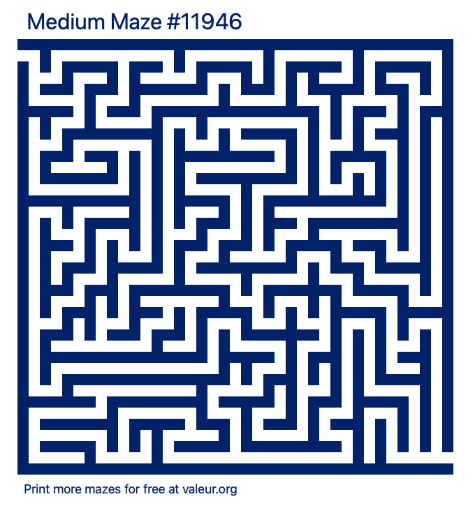 Free Printable Medium Maze number 11946
