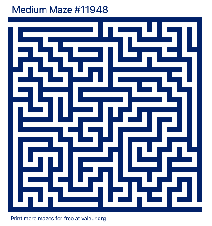 Free Printable Medium Maze number 11948
