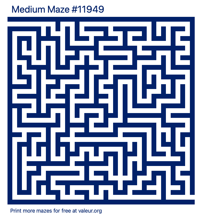 Free Printable Medium Maze number 11949