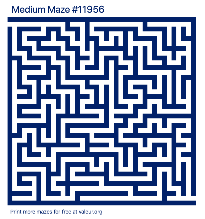 Free Printable Medium Maze number 11956