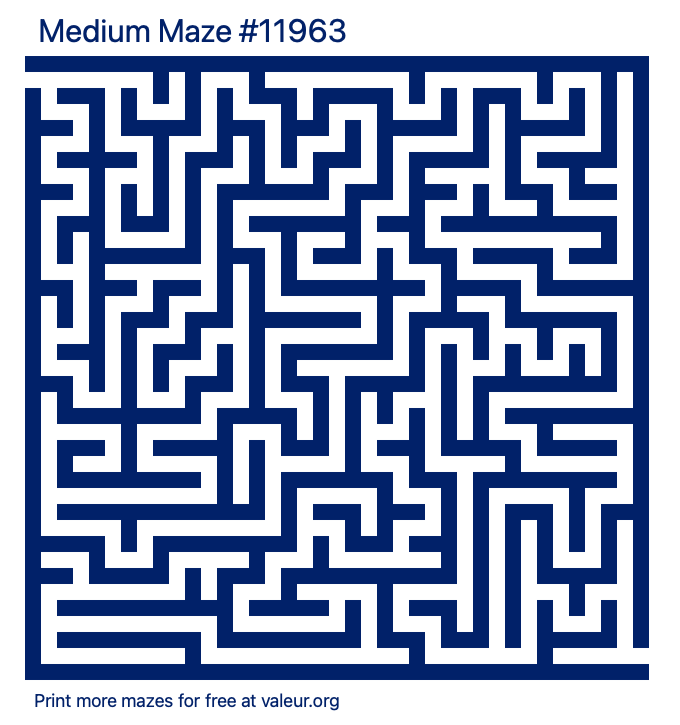 Free Printable Medium Maze number 11963