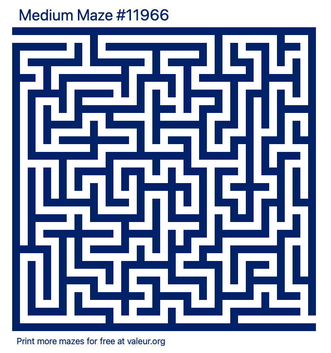 Free Printable Medium Maze number 11966