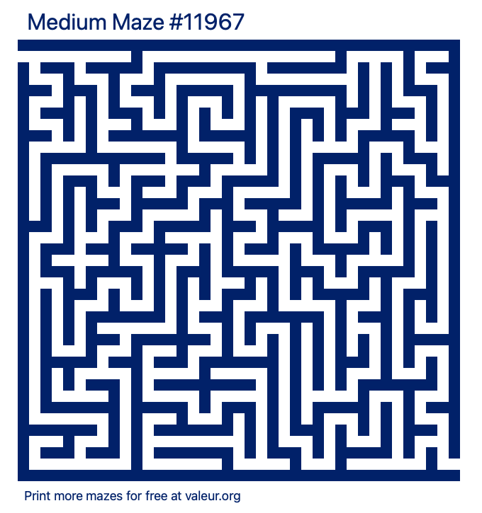 Free Printable Medium Maze number 11967