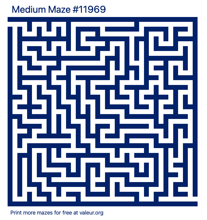 Free Printable Medium Maze number 11969